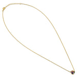 Sterling Silver Yellow Gold Plated Colorful CZ Flower Necklace