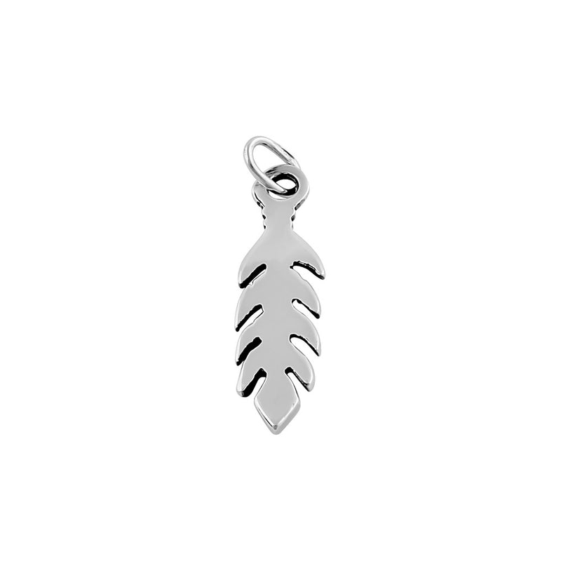 Sterling Silver Oxidized Feather Arrow Pendant
