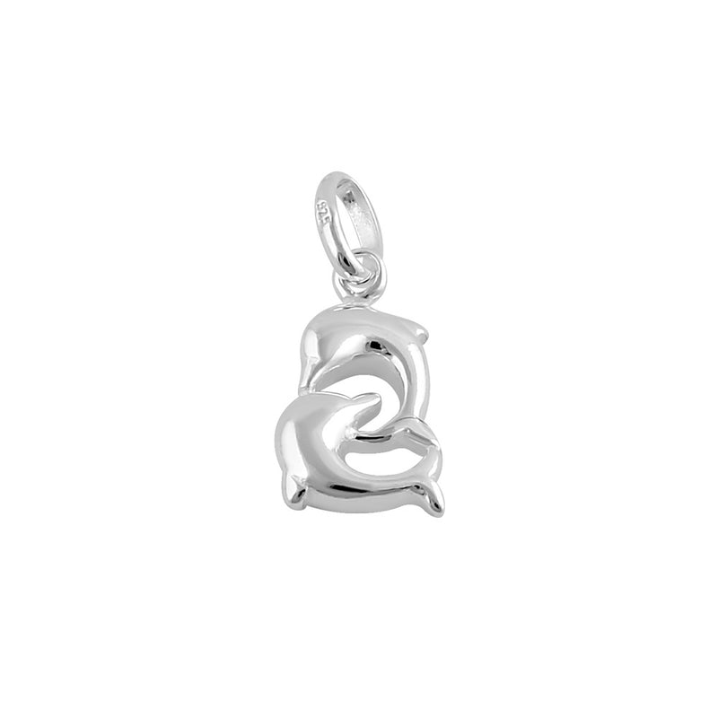 Sterling Silver Dolphins Pendant