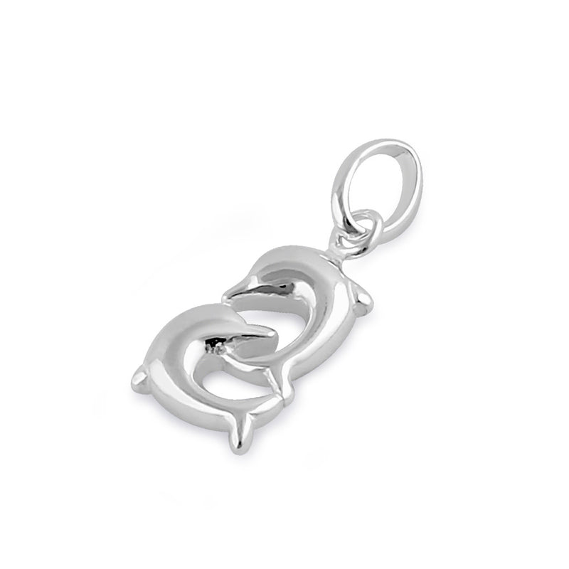 Sterling Silver Dolphins Pendant