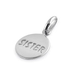 Sterling Silver Round Sister Pendant