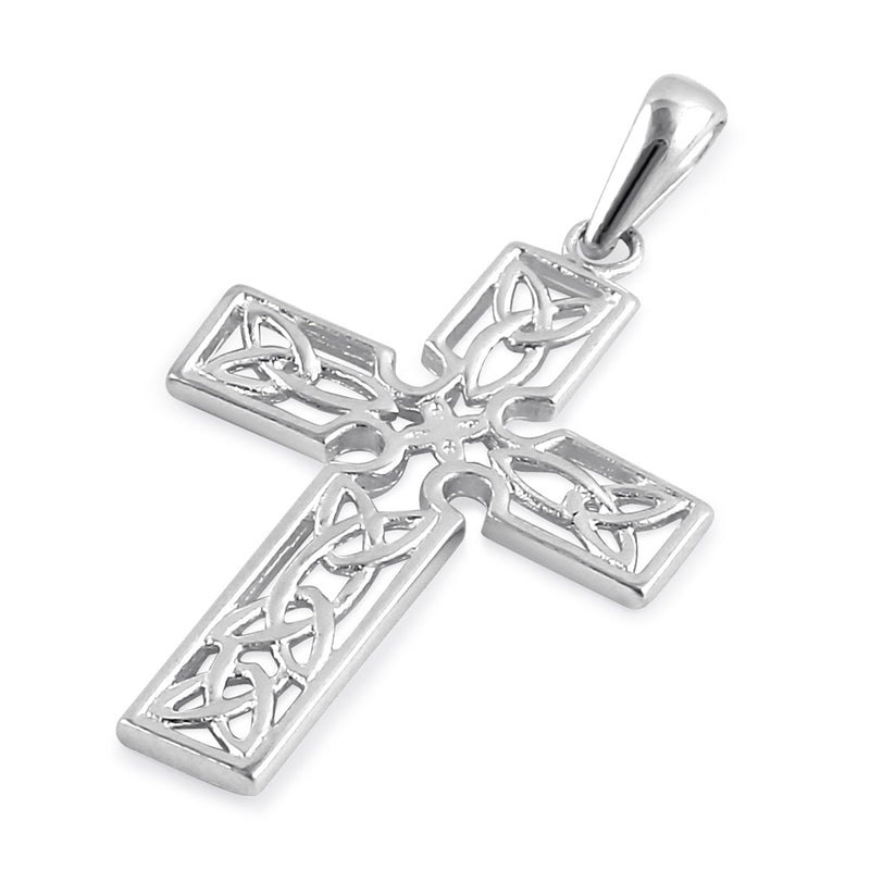Sterling Silver Large Celtic Cross Pendant
