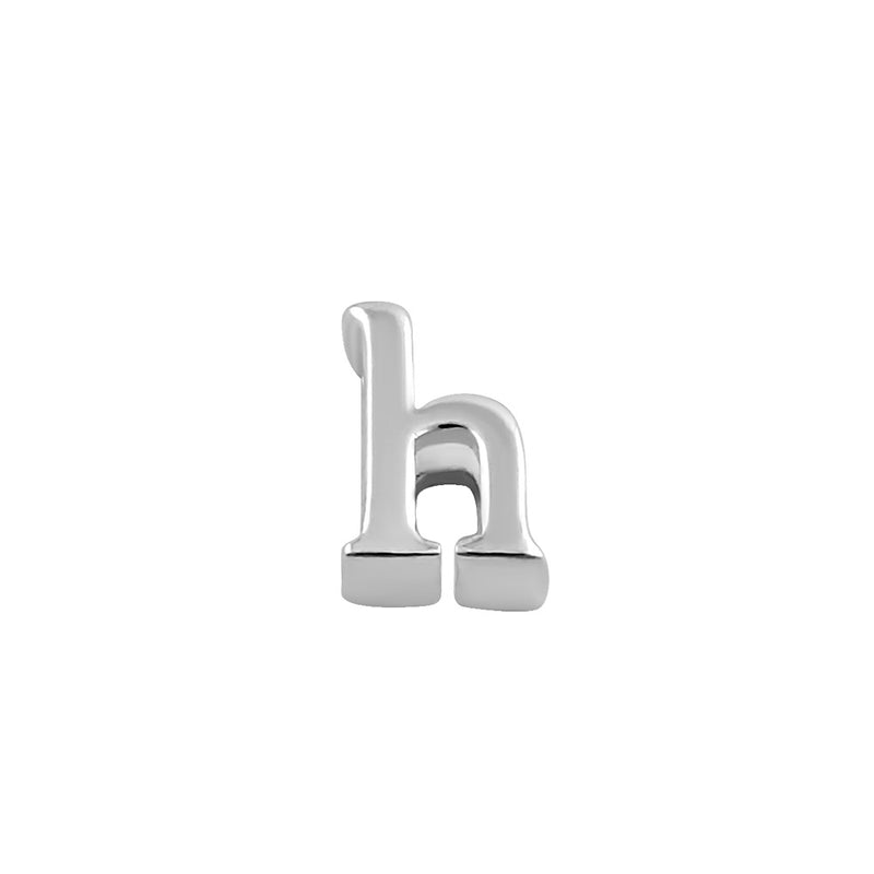 Sterling Silver Lowercase  "h" Pendant