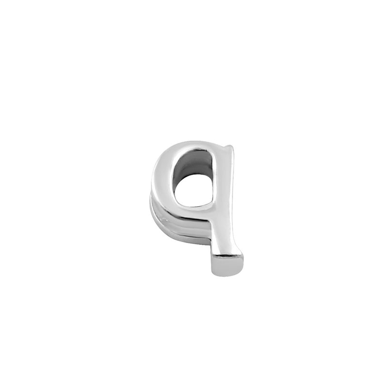 Sterling Silver Lowercase  "q" Pendant