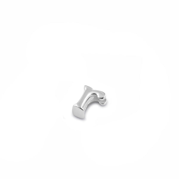 Sterling Silver Lowercase  "r" Pendant