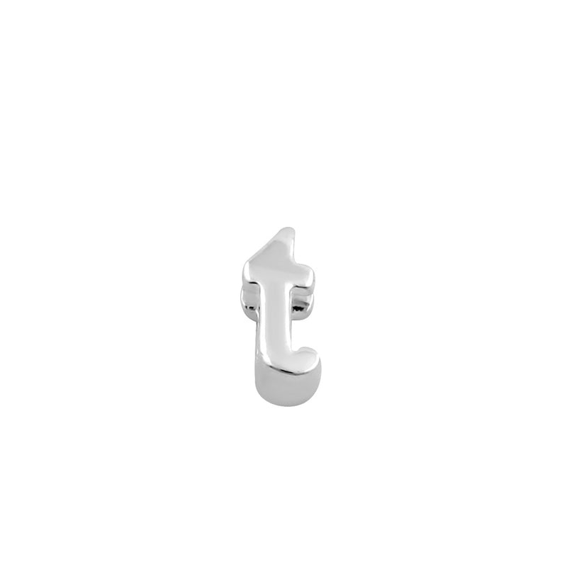 Sterling Silver Lowercase  "t" Pendant