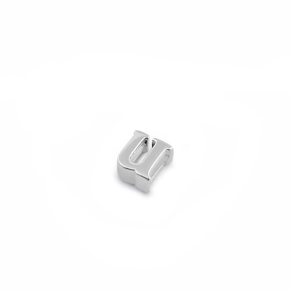 Sterling Silver Lowercase  "u" Pendant