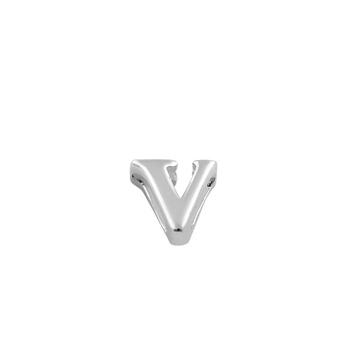 Sterling Silver Lowercase  "v" Pendant