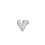 Sterling Silver Lowercase  "v" Pendant