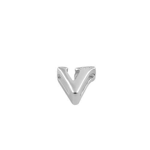 Sterling Silver Lowercase  "v" Pendant