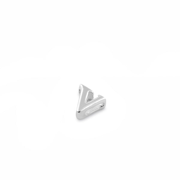 Sterling Silver Lowercase  "v" Pendant