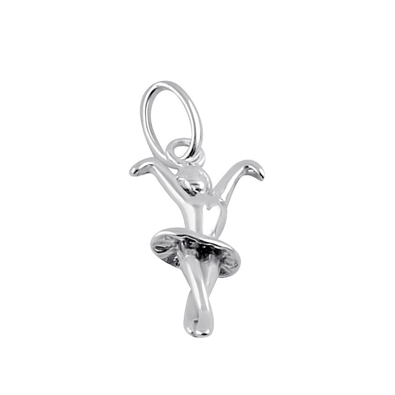 Sterling Silver Elegant Ballerina Pendant