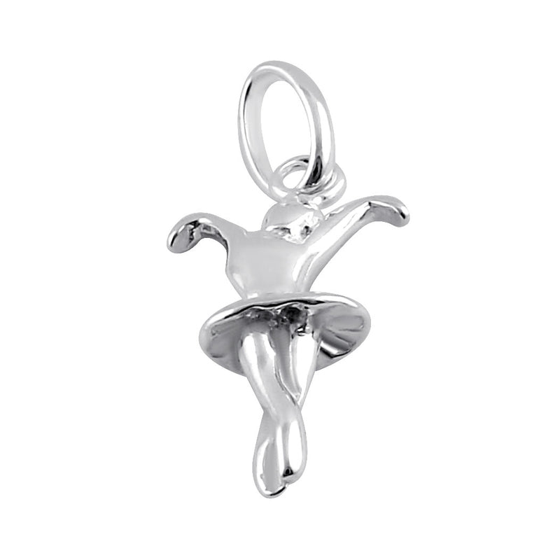 Sterling Silver Elegant Ballerina Pendant