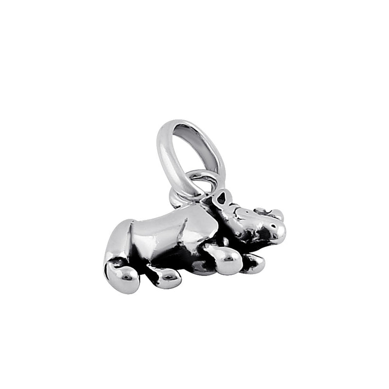 Sterling Silver Rhinoceros Pendant