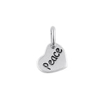 Sterling Silver Peace Heart Pendant