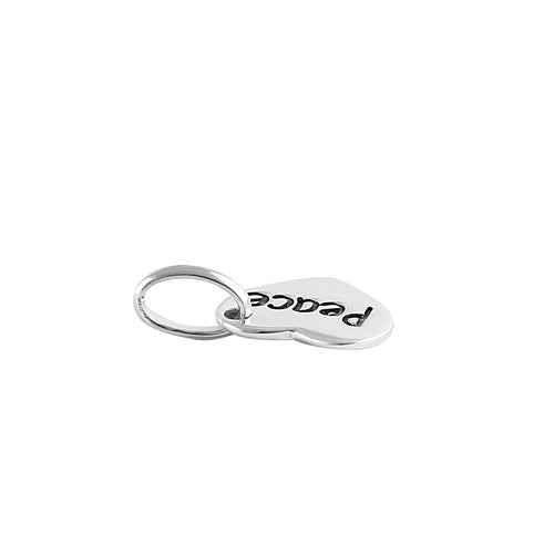 Sterling Silver Peace Heart Pendant