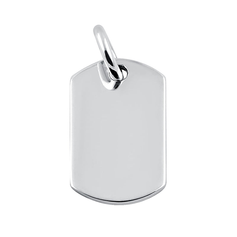 Sterling Silver Dog Tag Pendant