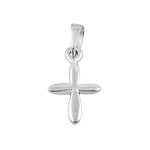 Sterling Silver Plain Rounded Cross Pendant