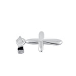 Sterling Silver Plain Rounded Cross Pendant