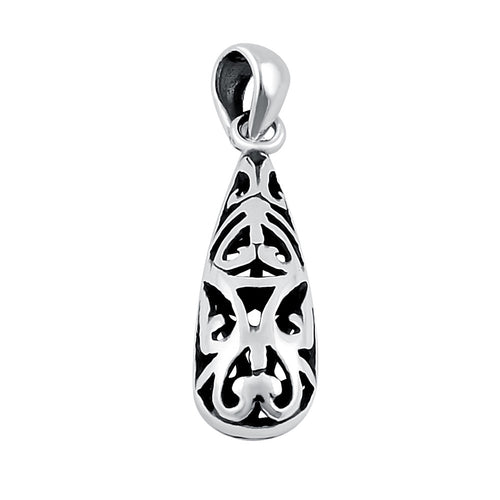 Sterling Silver Filigree Drop Pendant