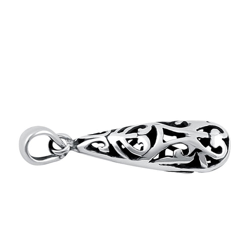 Sterling Silver Filigree Drop Pendant