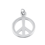 Sterling Silver Peace Sign Pendant