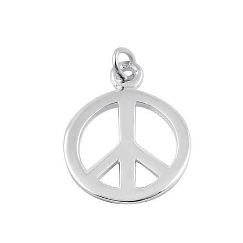 Sterling Silver Peace Sign Pendant