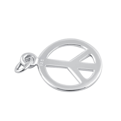 Sterling Silver Peace Sign Pendant