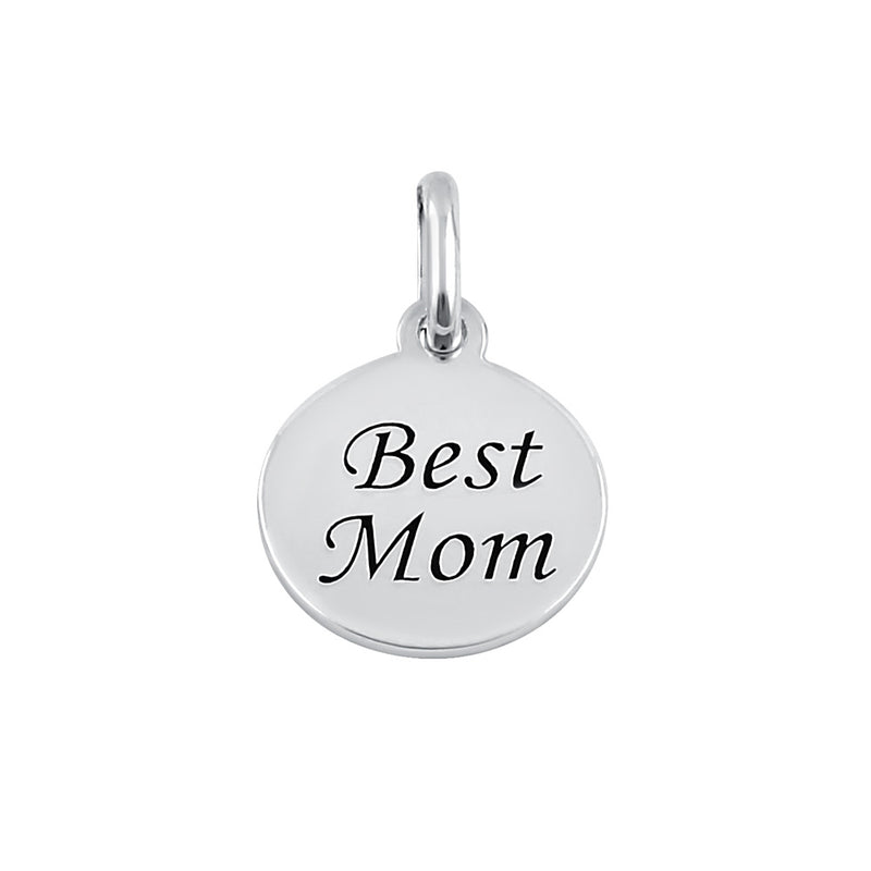 Sterling Silver Best Mom Pendant