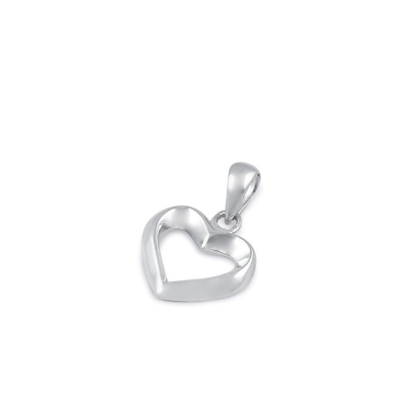 Sterling Silver Depth Heart Pendant