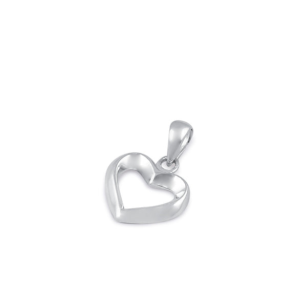 Sterling Silver Depth Heart Pendant