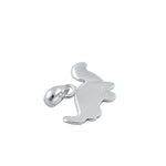 Sterling Silver Green Enamel Dinosaur Pendant