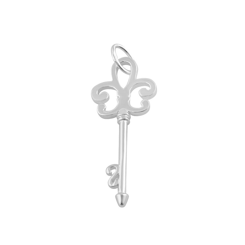 Sterling Silver Fleur de Lies Key Pendant