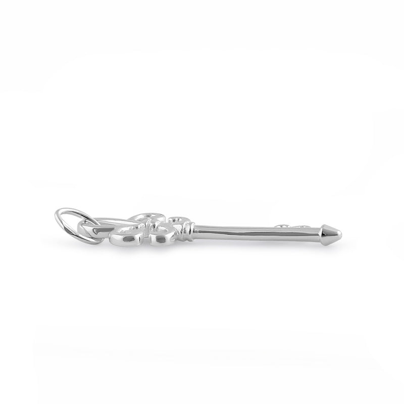 Sterling Silver Fleur de Lies Key Pendant