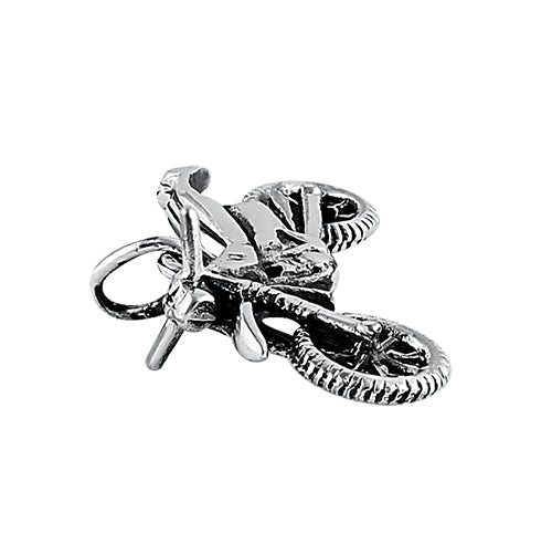 Sterling Silver Motorcycle Pendant