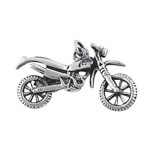 Sterling Silver Motorcycle Pendant