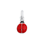 Sterling Silver Red Enamel Ladybug Pendant