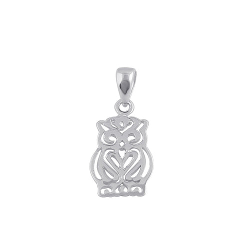 Sterling Silver Owl Pendant