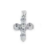 Sterling Silver Small CZ Cross Pendant