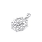 Sterling Silver Center CZ Dream Catcher Pendant