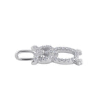 Sterling Silver Clear CZ Owl Pendant