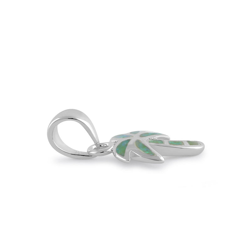 Sterling Silver Green Opal Pendant