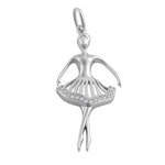 Sterling Silver Ballerina CZ Pendant