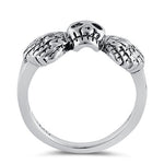 Sterling Silver Winged Skull Ring