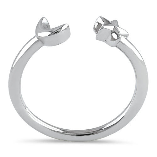 Sterling Silver Moon & Stars Ring