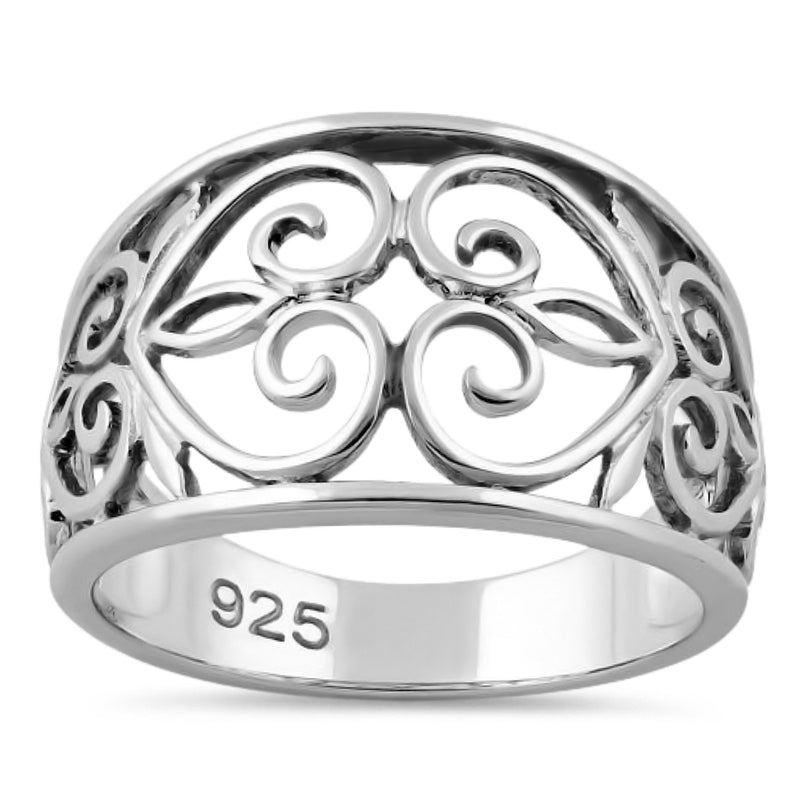 Sterling Silver Caged Heart Ring