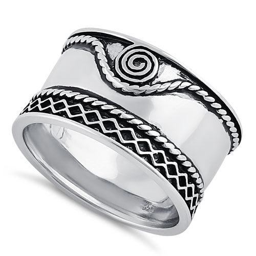 Sterling Silver Bali Swirl Ring