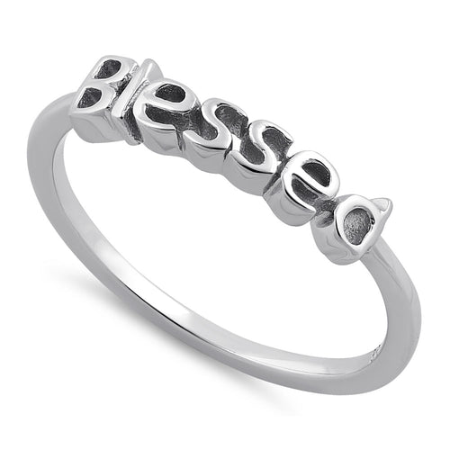 Sterling Silver "Blessed" Ring