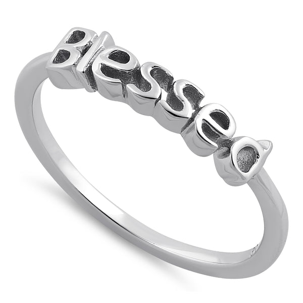 Sterling Silver "Blessed" Ring