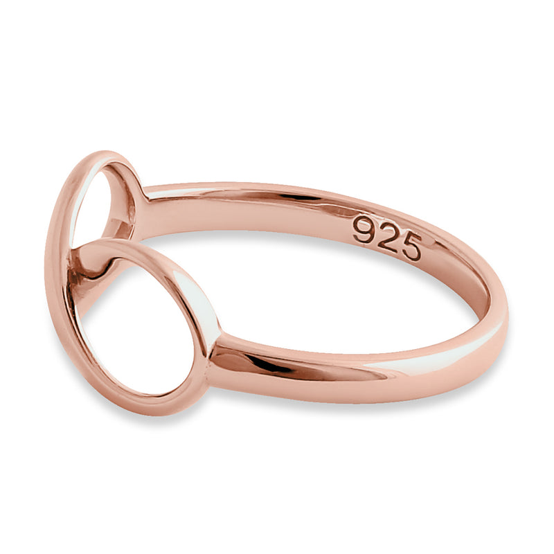 Sterling Silver Rose Gold Plated Infinity Ring